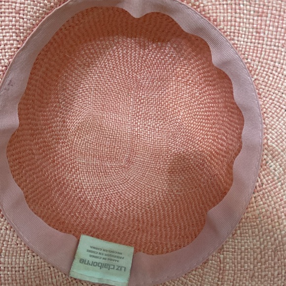 Really Cute Pink Natural Straw Hat by Liz Claiborne